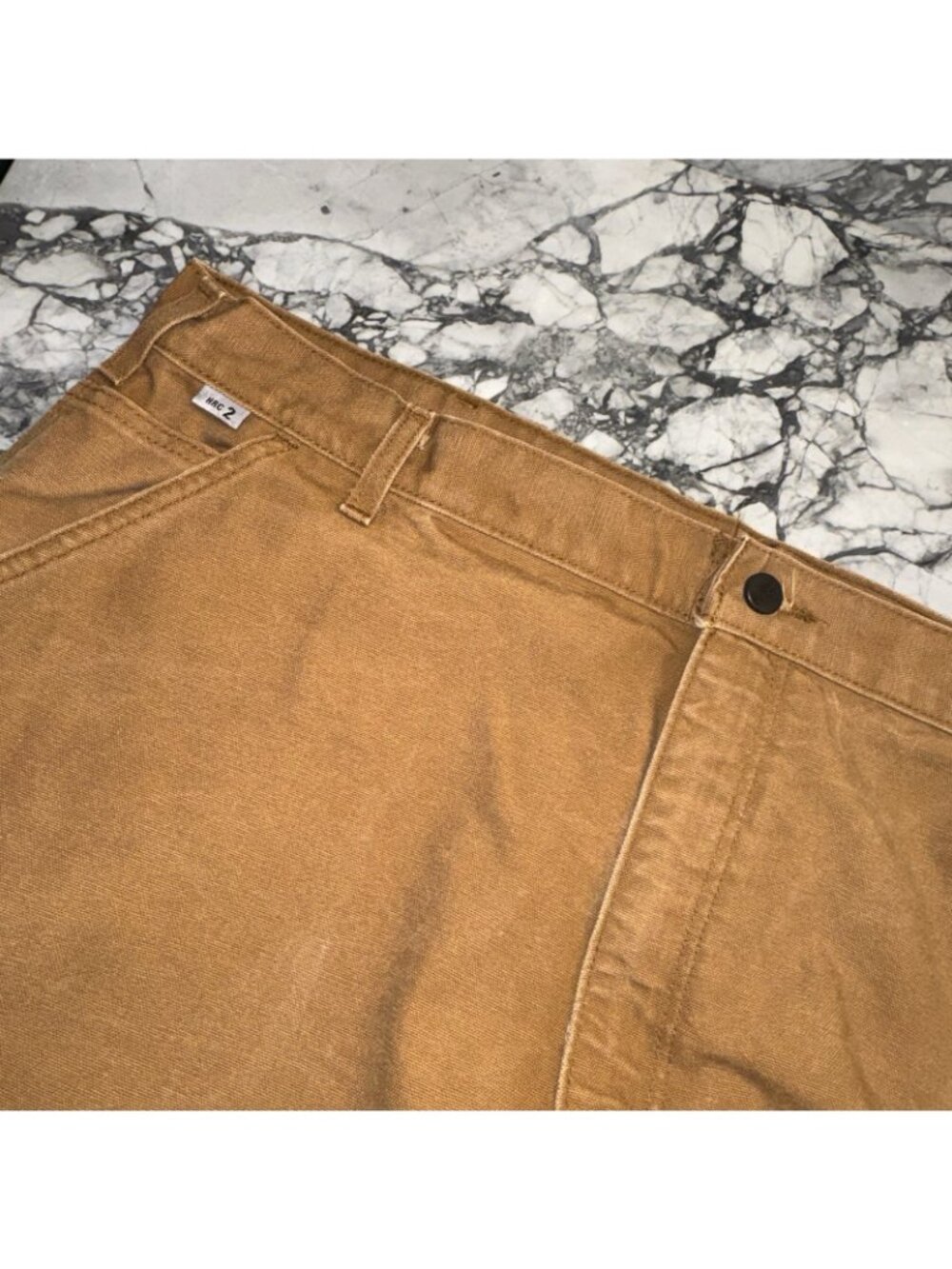 Carhartt FR Washed Duck Work Dungaree Brown Pants 42X32 Jeans - Picture 3 of 5